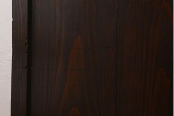 明治期　古民具・骨董　古い木味の格子帯戸2枚セット