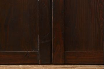 明治期　古民具・骨董　古い木味の格子帯戸2枚セット