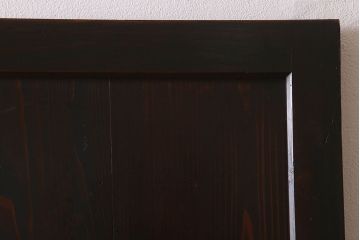 明治大正期　古民具・骨董　古い木味の格子帯戸2枚セット