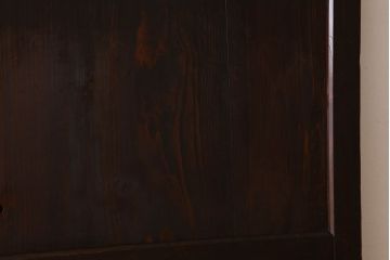 明治大正期　古民具・骨董　古い木味の格子帯戸2枚セット