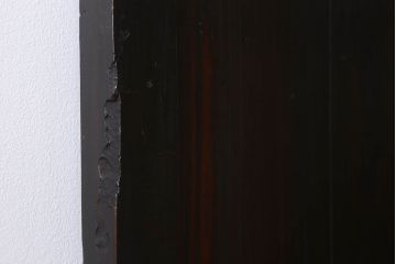 明治大正期　古民具・骨董　古い木味の格子帯戸2枚セット