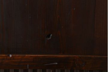 明治大正期　古民具・骨董　古い木味の格子帯戸2枚セット