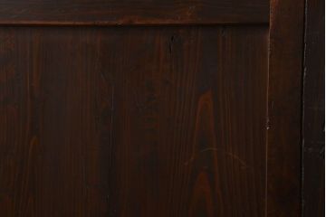 明治大正期　古民具・骨董　古い木味の格子帯戸2枚セット