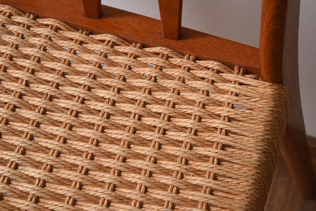 ヴィンテージ家具　デンマーク製　ビンテージ　ペーパーコードチェア(ダイニングチェア)(2)