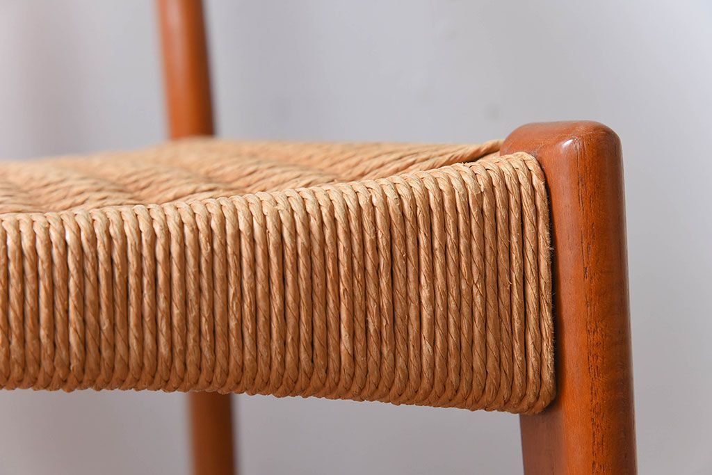 ヴィンテージ家具　デンマーク製　ビンテージ　ペーパーコードチェア(ダイニングチェア)(2)