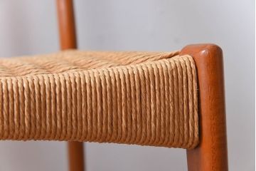 ヴィンテージ家具　デンマーク製　ビンテージ　ペーパーコードチェア(ダイニングチェア)(2)