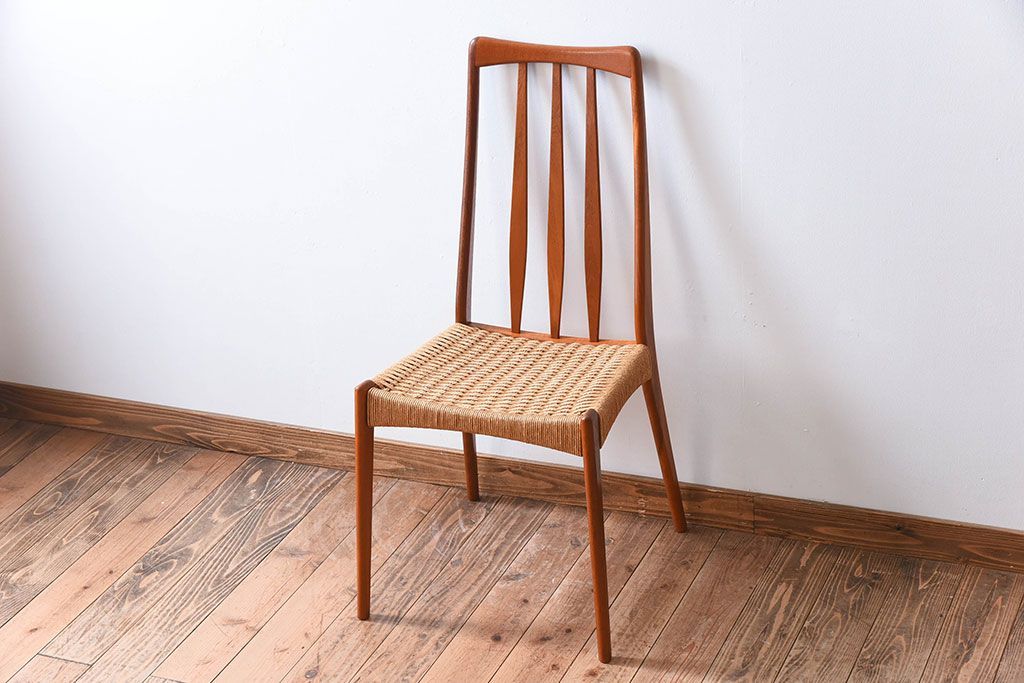 ヴィンテージ家具　デンマーク製　ビンテージ　ペーパーコードチェア(ダイニングチェア)(3)