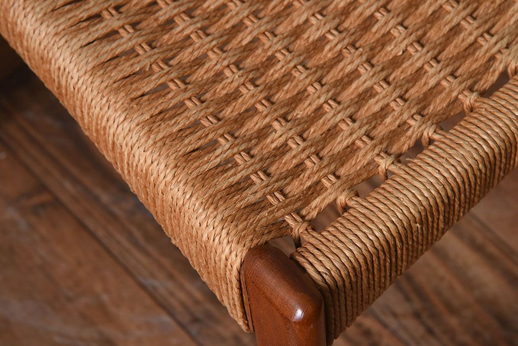 ヴィンテージ家具　デンマーク製　ビンテージ　ペーパーコードチェア(ダイニングチェア)(3)