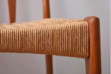 ヴィンテージ家具　デンマーク製　ビンテージ　ペーパーコードチェア(ダイニングチェア)(3)