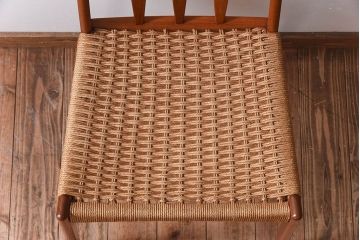 ヴィンテージ家具　デンマークビンテージ　ペーパーコードチェア(ダイニングチェア)(1)