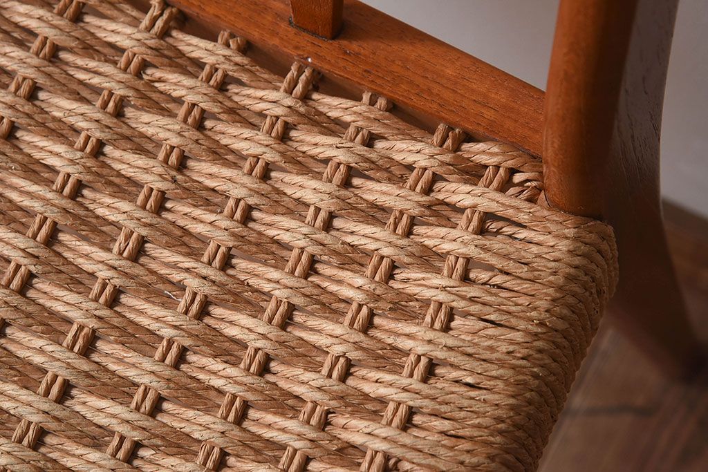 ヴィンテージ家具　デンマークビンテージ　ペーパーコードチェア(ダイニングチェア)(1)