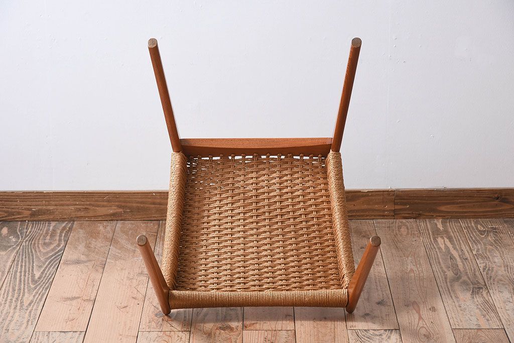 ヴィンテージ家具　デンマークビンテージ　ペーパーコードチェア(ダイニングチェア)(1)