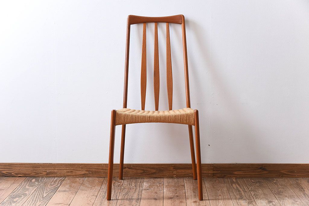 ヴィンテージ家具　デンマークビンテージ　ペーパーコードチェア(ダイニングチェア)(3)