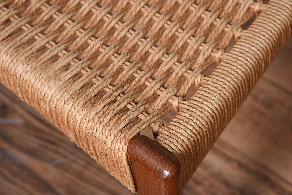 ヴィンテージ家具　デンマークビンテージ　ペーパーコードチェア(ダイニングチェア)(3)