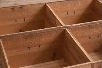 アンティーク家具　古民具・骨董　古い檜材の縦型4杯引き出し