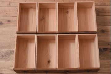 アンティーク家具　ネームプレート取っ手　引き出し8杯付き!サイドテーブル(平机・コンソールテーブル)