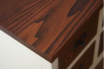 アンティーク家具　ネームプレート取っ手　引き出し8杯付き!サイドテーブル(平机・コンソールテーブル)