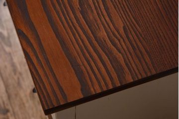 アンティーク家具　ネームプレート取っ手　引き出し8杯付き!サイドテーブル(平机・コンソールテーブル)