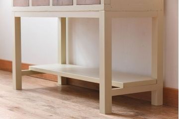 アンティーク家具　ネームプレート取っ手　引き出し8杯付き!サイドテーブル(平机・コンソールテーブル)