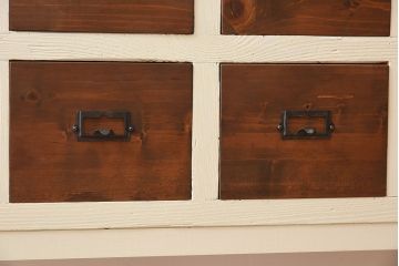 アンティーク家具　ネームプレート取っ手　引き出し8杯付き!サイドテーブル(平机・コンソールテーブル)