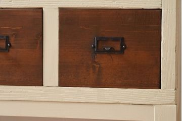 アンティーク家具　ネームプレート取っ手　引き出し8杯付き!サイドテーブル(平机・コンソールテーブル)