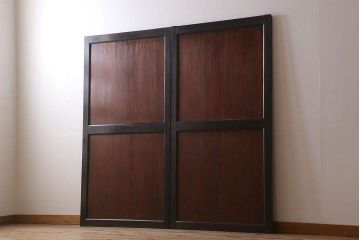 古い木味　和製アンティーク　明治期　帯戸2枚セット(2)