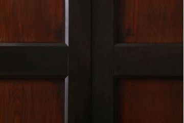 古い木味　和製アンティーク　明治期　帯戸2枚セット(2)