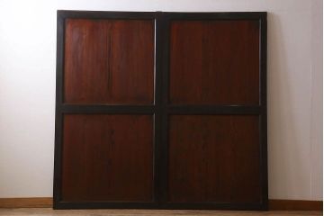 古い木味　和製アンティーク　明治期　帯戸2枚セット(2)