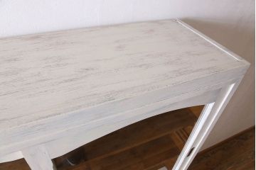 アンティーク家具　キャビネット　アンティーク　大きなペイント重ね収納棚(食器棚)