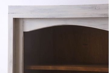 アンティーク家具　キャビネット　アンティーク　大きなペイント重ね収納棚(食器棚)