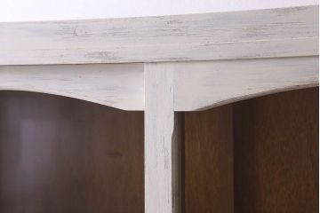 アンティーク家具　キャビネット　アンティーク　大きなペイント重ね収納棚(食器棚)