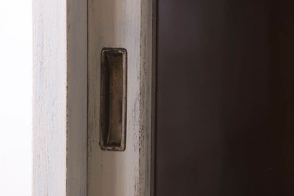 アンティーク家具　キャビネット　アンティーク　大きなペイント重ね収納棚(食器棚)