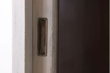 アンティーク家具　キャビネット　アンティーク　大きなペイント重ね収納棚(食器棚)