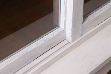 アンティーク家具　キャビネット　アンティーク　大きなペイント重ね収納棚(食器棚)