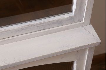 アンティーク家具　キャビネット　アンティーク　大きなペイント重ね収納棚(食器棚)