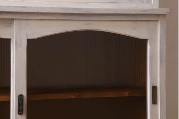 アンティーク家具　キャビネット　アンティーク　大きなペイント重ね収納棚(食器棚)