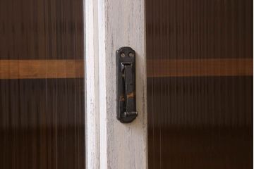 アンティーク家具　キャビネット　アンティーク　大きなペイント重ね収納棚(食器棚)