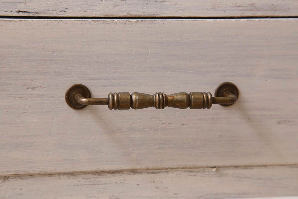 アンティーク家具　キャビネット　アンティーク　大きなペイント重ね収納棚(食器棚)