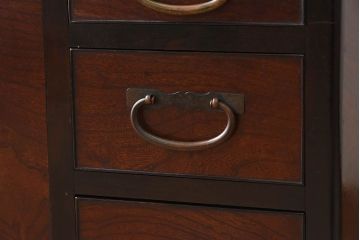 アンティーク雑貨　 玉杢　総欅材　明治大正期　アンティーク長火鉢