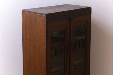 レトロ家具　昭和レトロ　古い木製のアンティーク本箱(ブックケース)(2)