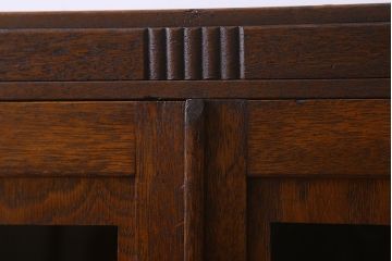 レトロ家具　昭和レトロ　古い木製のアンティーク本箱(ブックケース)(2)