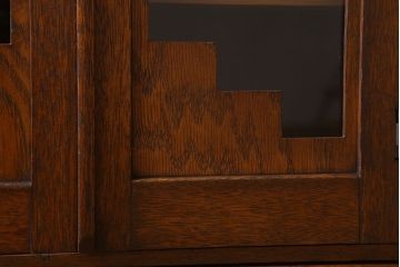 レトロ家具　昭和レトロ　古い木製のアンティーク本箱(ブックケース)(2)