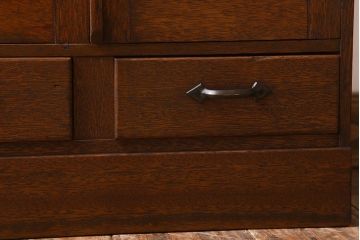 レトロ家具　昭和レトロ　古い木製のアンティーク本箱(ブックケース)(2)