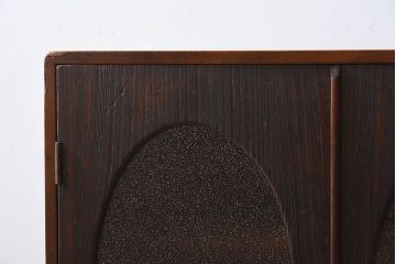 レトロ家具　昭和レトロ　上品で小ぶりな丸窓本箱(ブックケース)