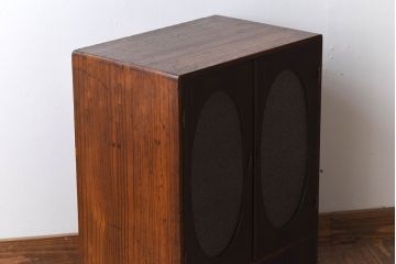 レトロ家具　昭和レトロ　上品で小ぶりな丸窓本箱(ブックケース)