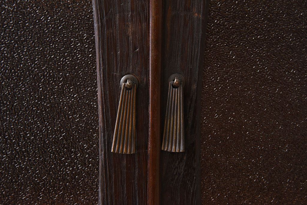 レトロ家具　昭和レトロ　上品で小ぶりな丸窓本箱(ブックケース)