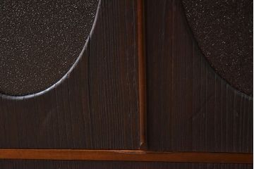 レトロ家具　昭和レトロ　上品で小ぶりな丸窓本箱(ブックケース)