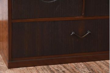 レトロ家具　昭和レトロ　上品で小ぶりな丸窓本箱(ブックケース)