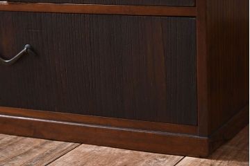 レトロ家具　昭和レトロ　上品で小ぶりな丸窓本箱(ブックケース)