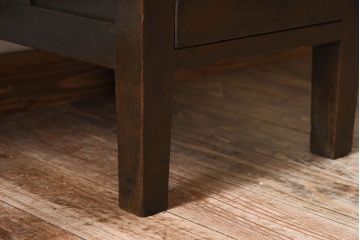 アンティーク家具　透かし彫り　大正ロマン　和製アンティークの薄型片袖机